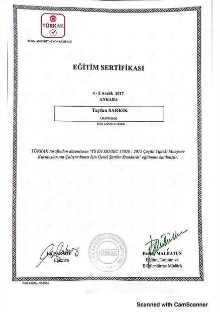 TS EN ISO/IEC 17020 Eğitimi